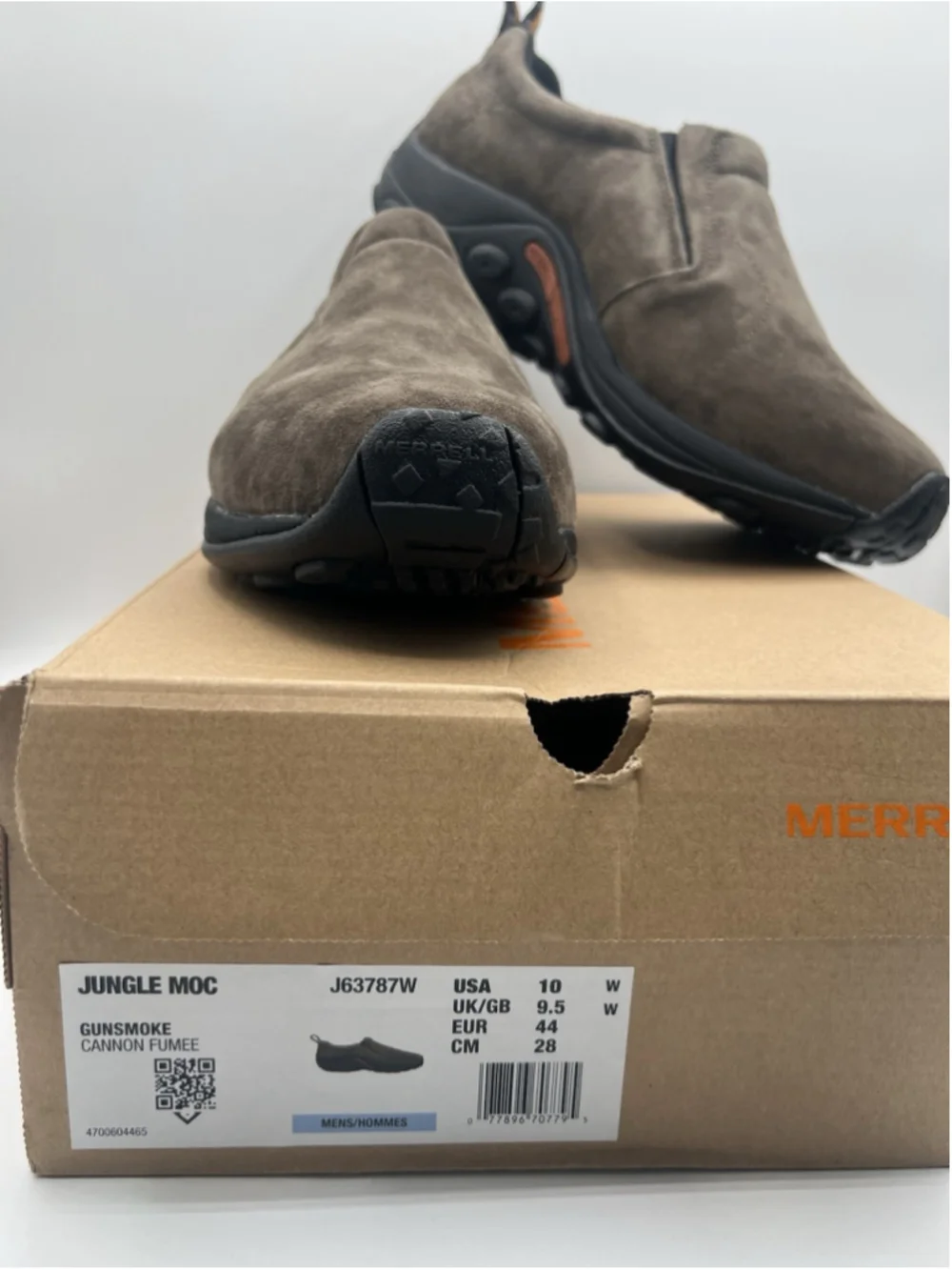 Merrell Jungle Moc Gunsmoke Slip On Suede Leather Shoes Men’s Size 10